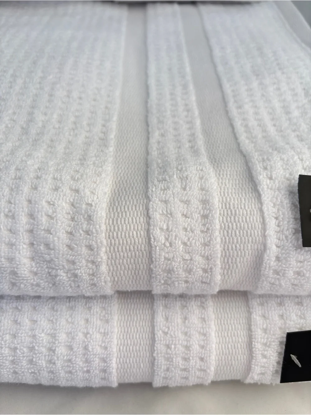 NWT 8Pc Hotel Balfour Turkish White Waffle Bath Towel Set Made in Turkey Spa